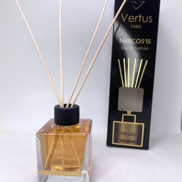 EDP 120ml Aromatic Room Diffuser by Vertus Paris Narcos Is, elegant fragrance for home ambiance.
