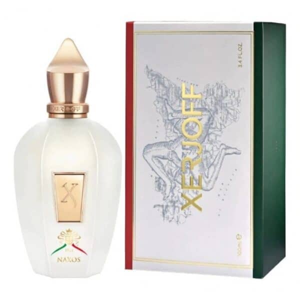 Luxurious Xerjoff 1861 Naxos EDP perfume bottle and box.