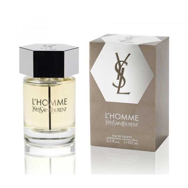 Yves Saint Laurent L'Homme EDT 100ml perfume bottle with packaging.