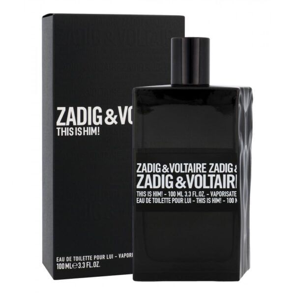 Zadig & Voltaire For Him EDT 100ml men's fragrance, stylish black bottle, perfect for modern men.