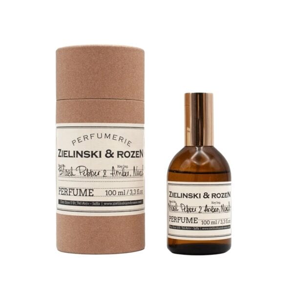Elegant Black Pepper & Amber Neroli perfume by Zielinski & Rozen, 100ml bottle.