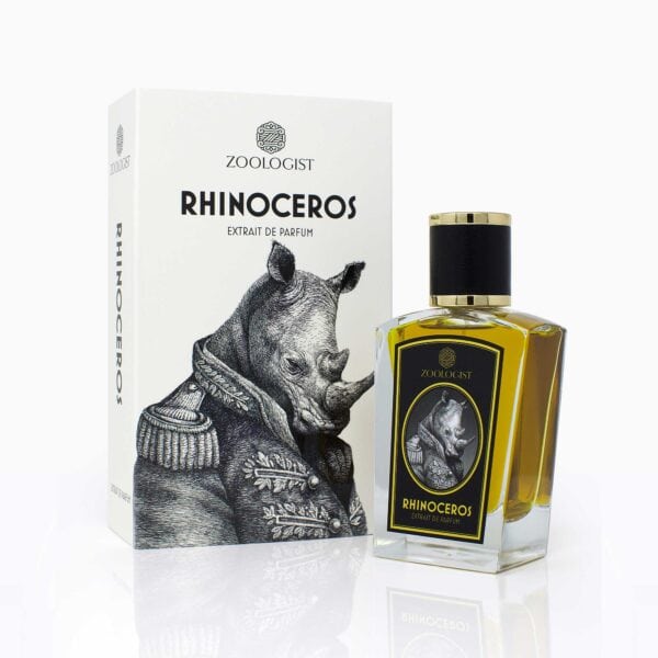 Zoologist Rhinoceros perfume bottle with packaging, 60ml, luxury fragrance.