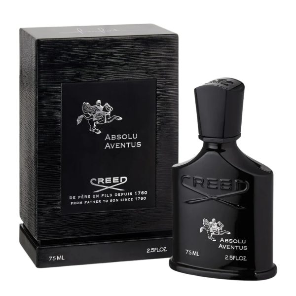 Creed Absolu Aventus perfume bottle and box, luxury fragrance for men, 75ml size.