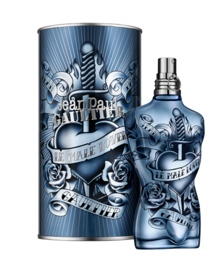 Jean Paul Gaultier Le Male Lover EDP 125ml perfume bottle with matching packaging.