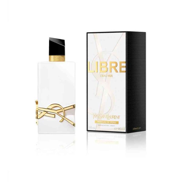 YSL Libre L'Eau Nue perfume bottle with black and gold accents, 90ml size.